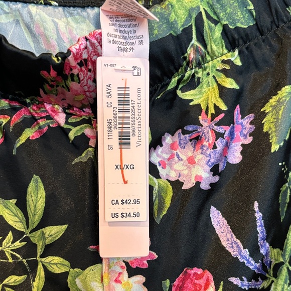 NWT XL Victoria’s Secret Floral Lace Trim Sleepwear Set - Picture 5 of 6